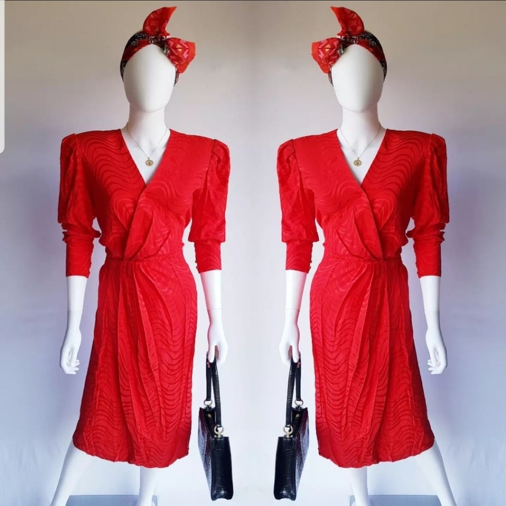 Vintage 80's 100%Silk Dress